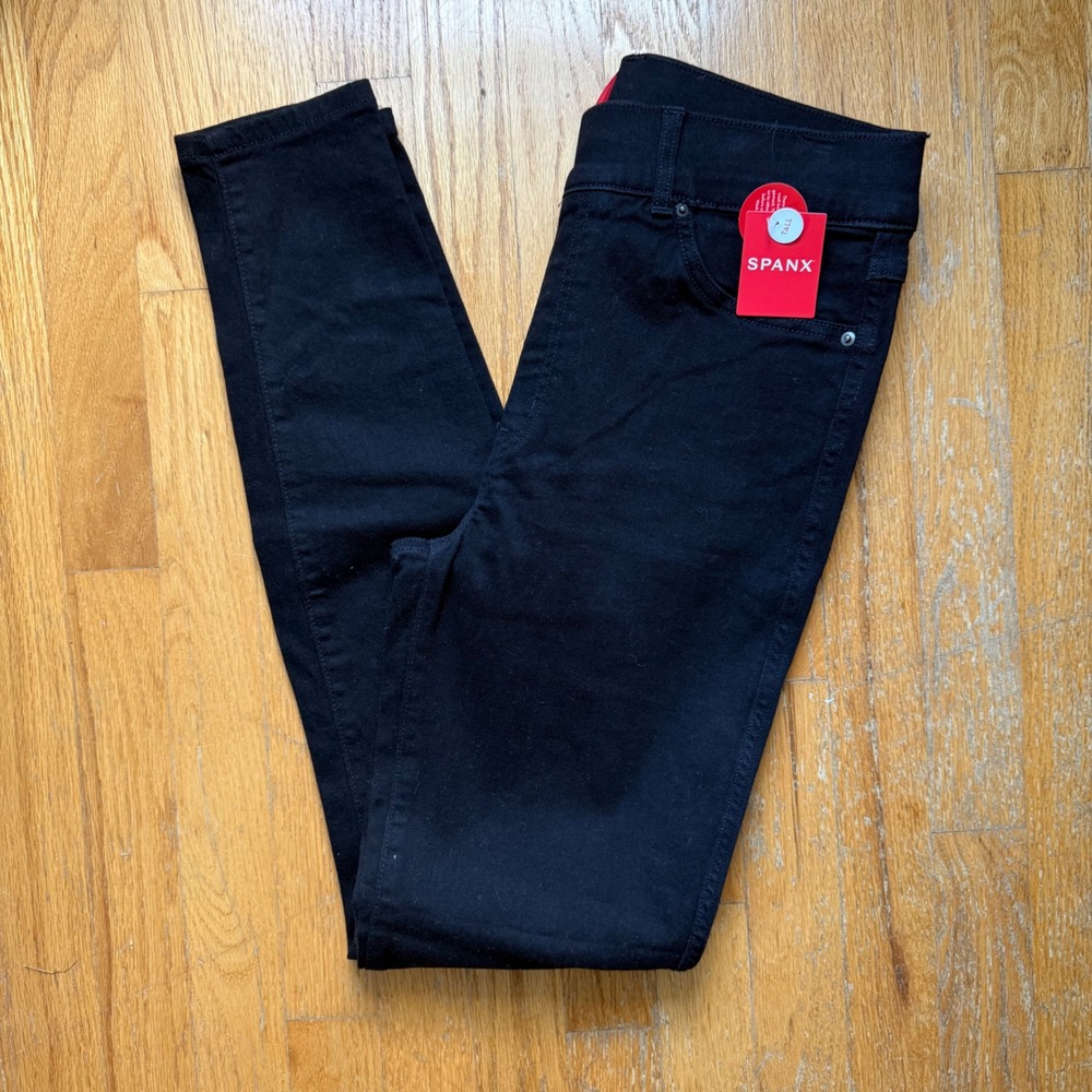 Spanx Black Skinny Jeans Tall Medium‎ NWT Shaping Stretch Pull-On Pants 20278T